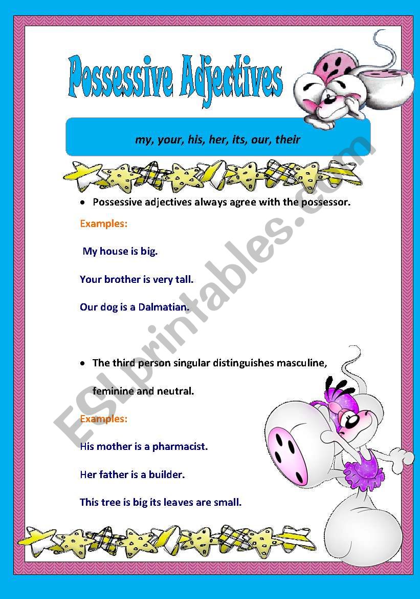 Possessive adjectives- part 1/2