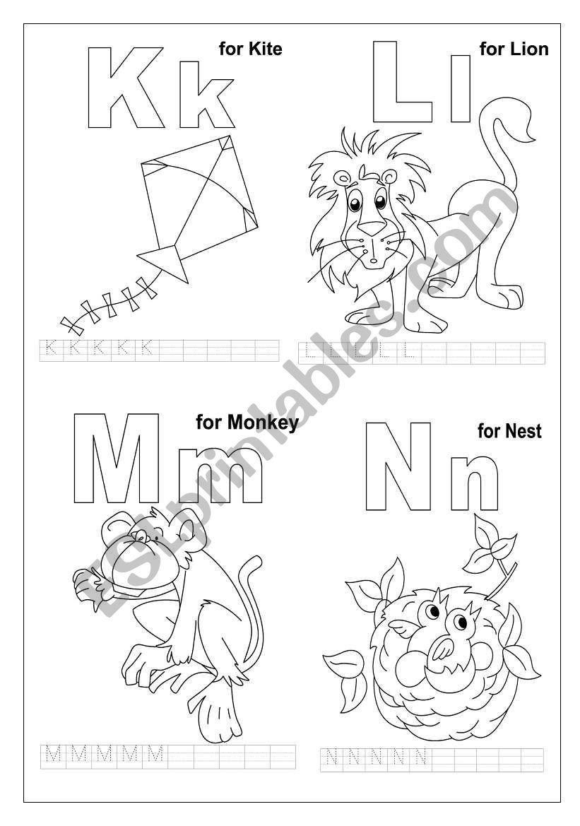 K L M worksheet