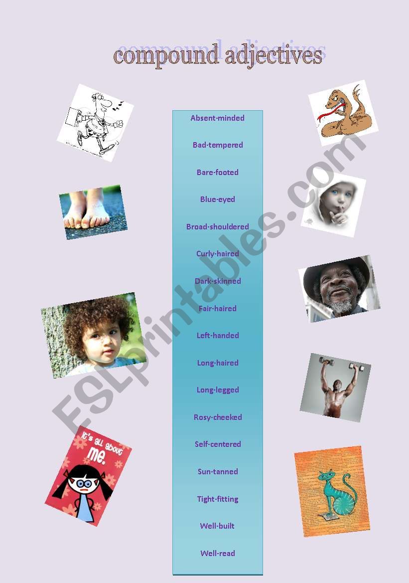 compound adjectives worksheet