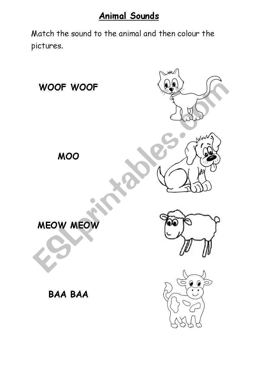 Animal Sounds worksheet