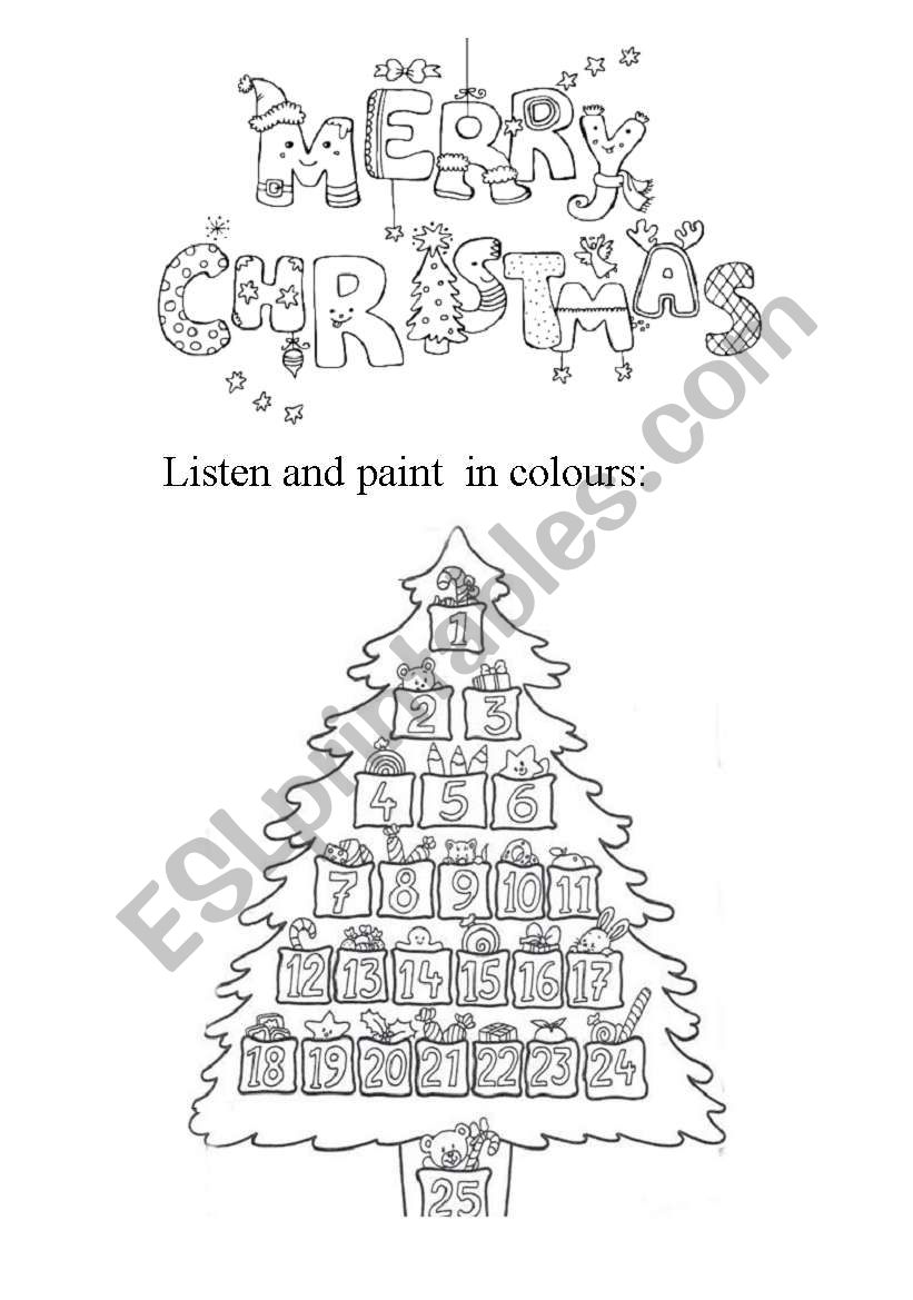 mERRY CHRISTMAS worksheet