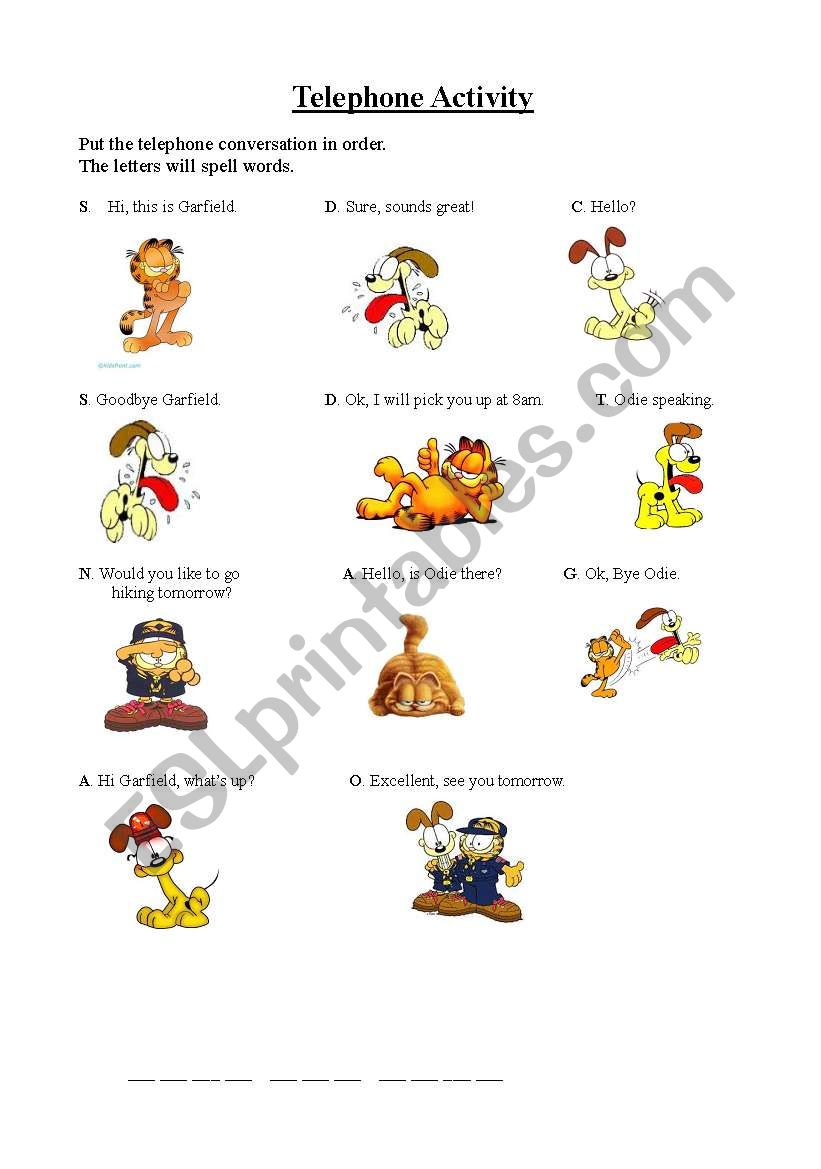 Garfield Telephone Conversation