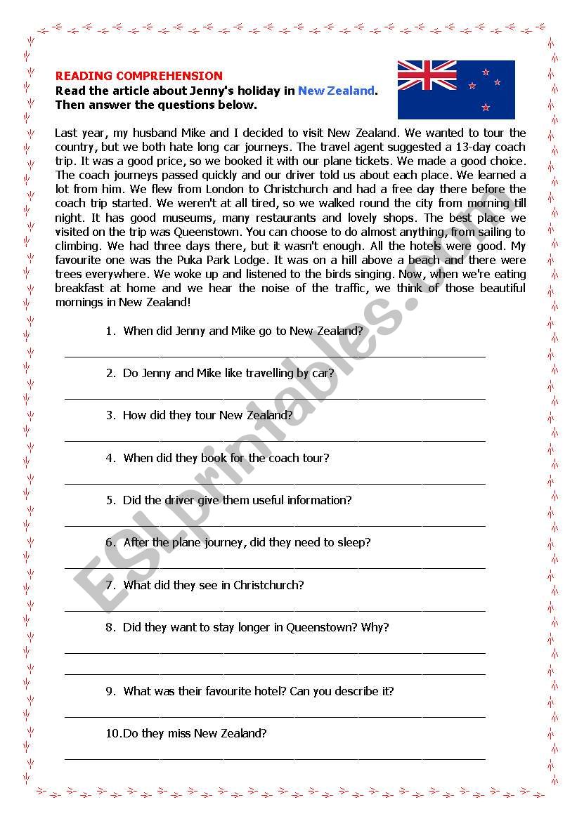 new-zealand-reading-comprehension-esl-worksheet-by-modelena