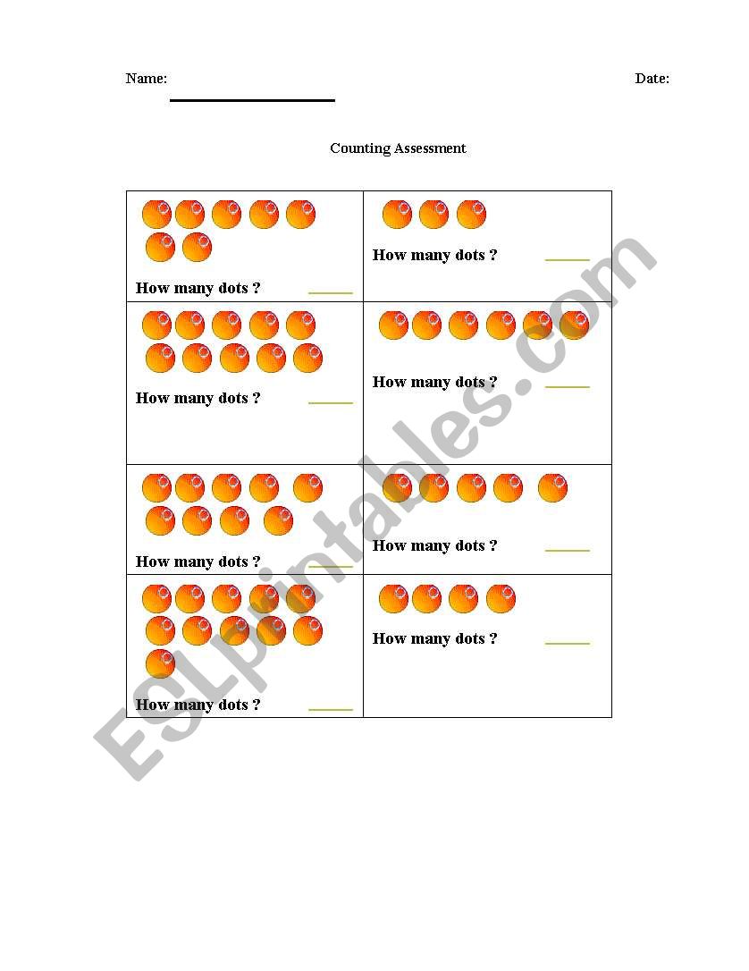 Counting  worksheet