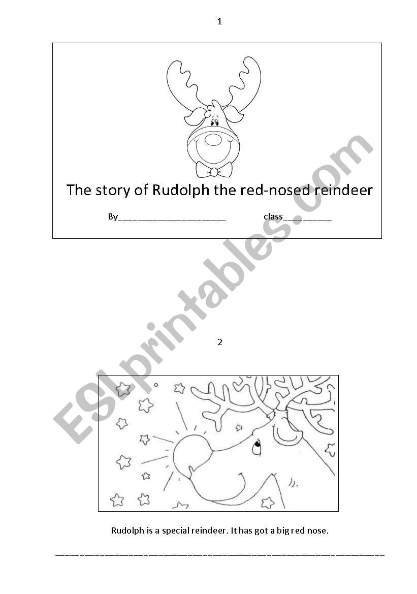 the story of Rudolph the red-nosed reindeer booklet