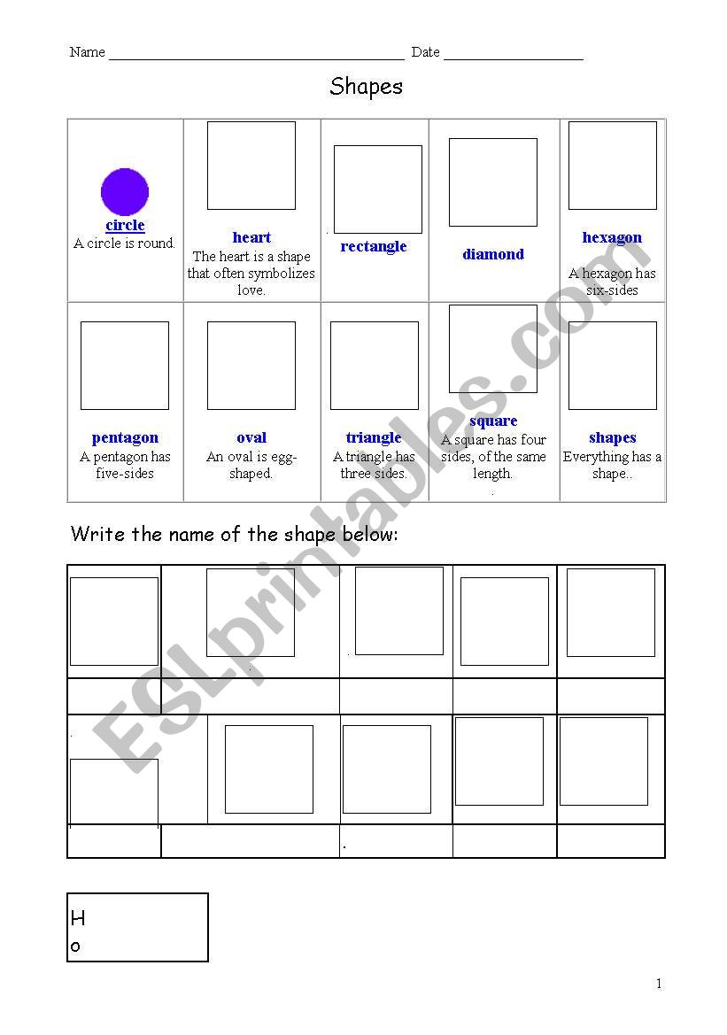 shapes and colours worksheet