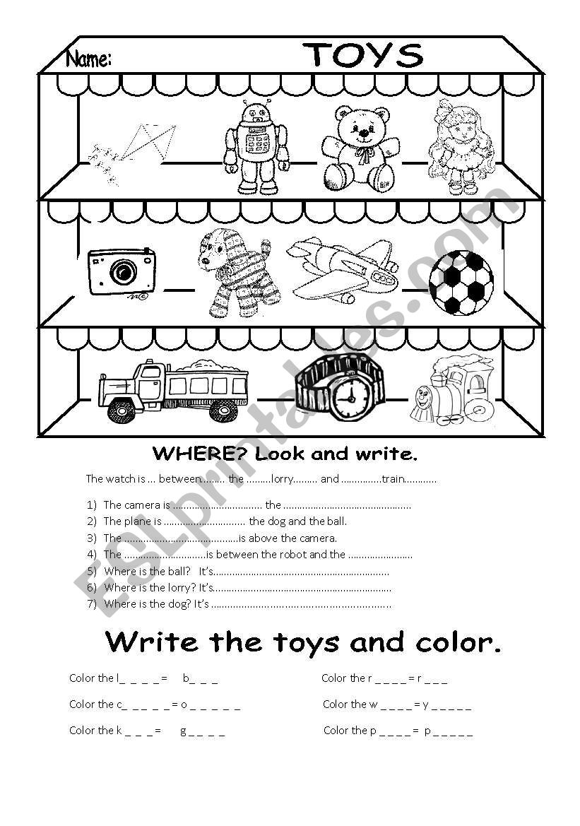 where are they? worksheet