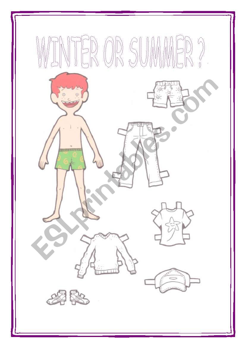 Dress up Paul! worksheet