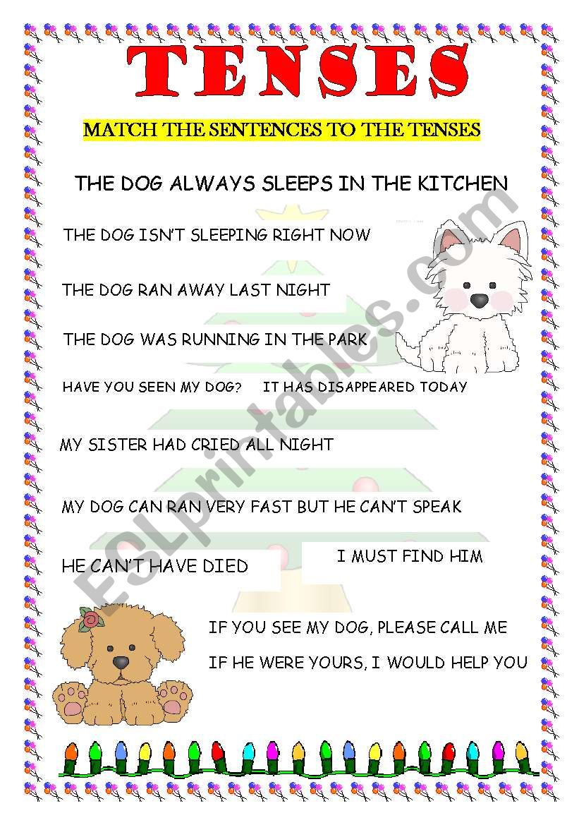 TENSES worksheet