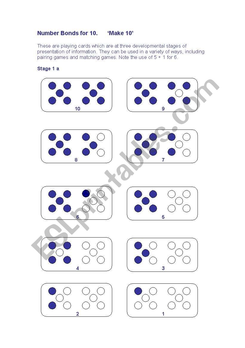 numbers bonds worksheet