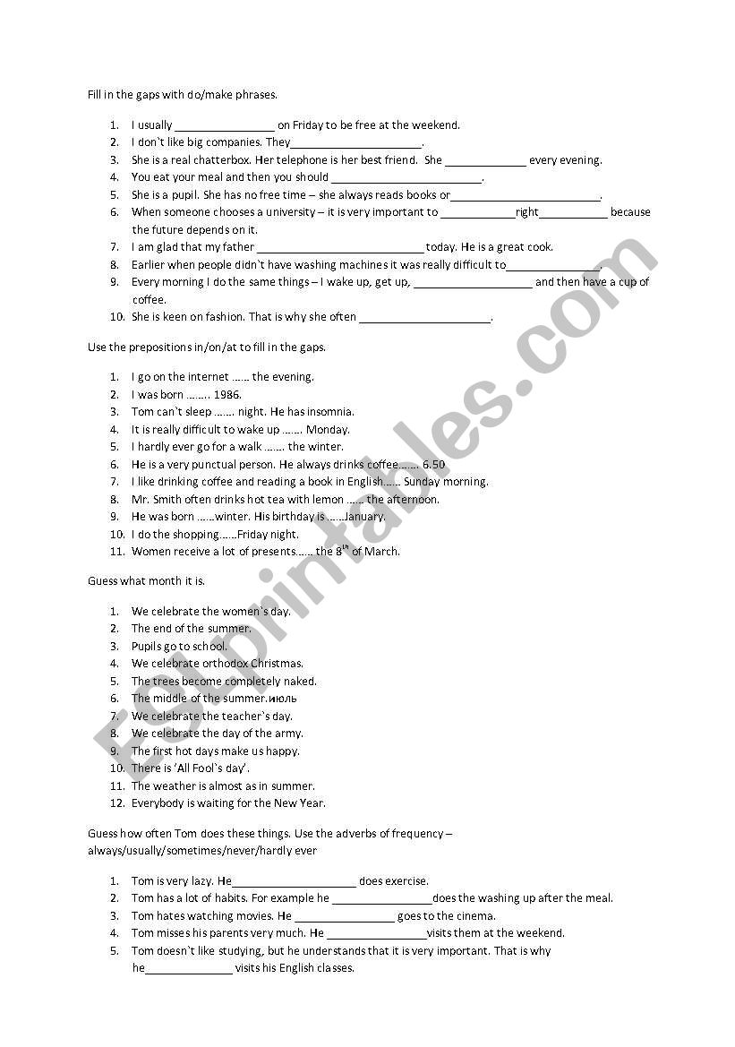 Test worksheet