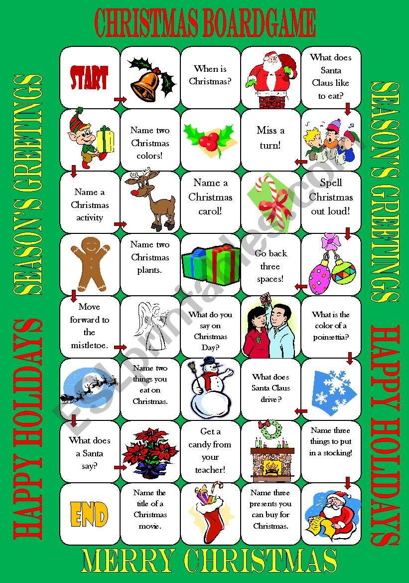 Christmas Game worksheet