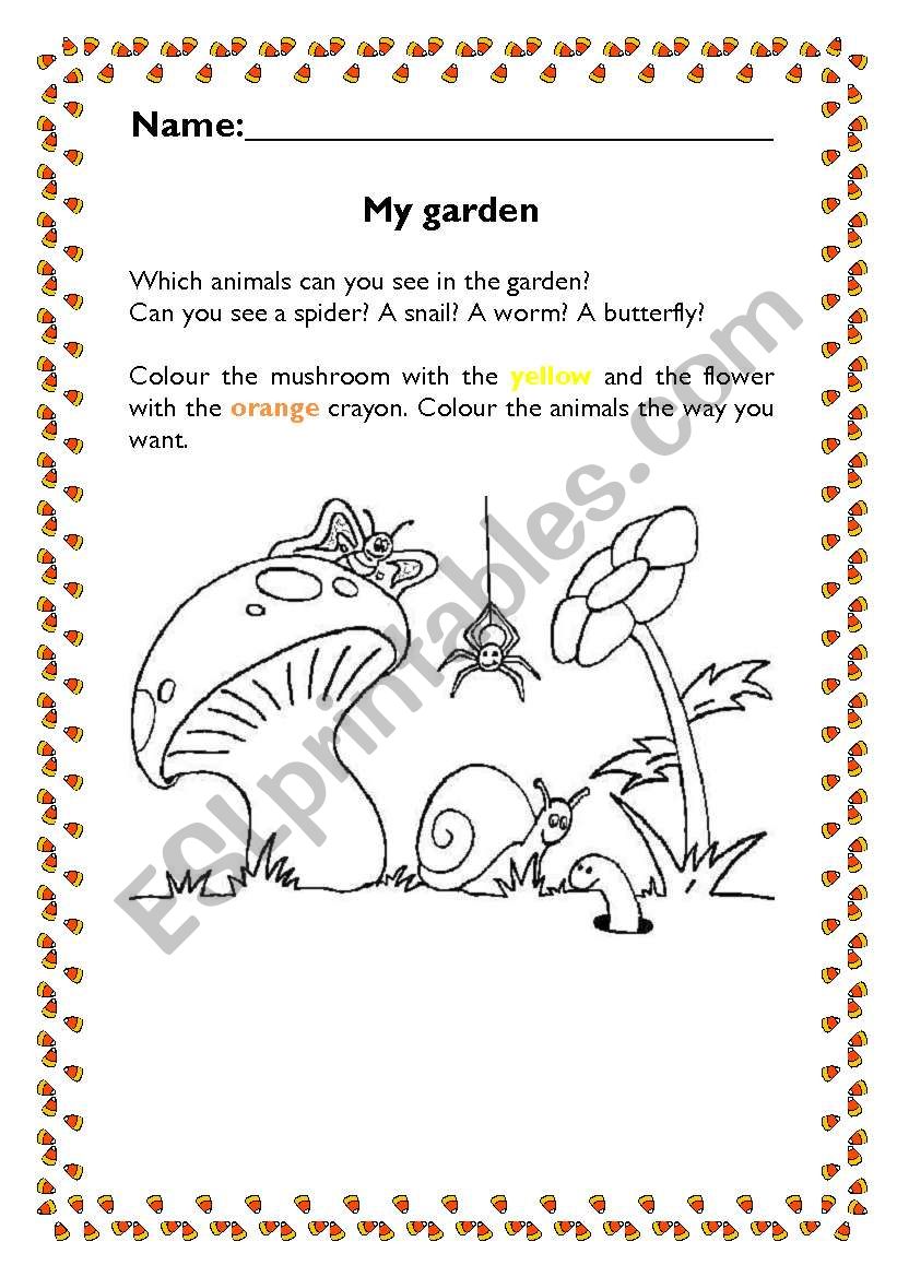 My garden worksheet