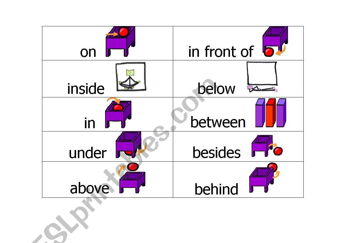 Prepositions worksheet