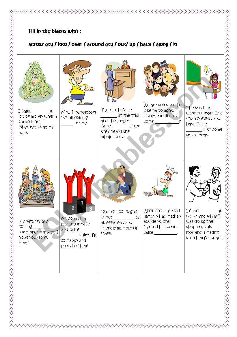 phrasal verb worksheet