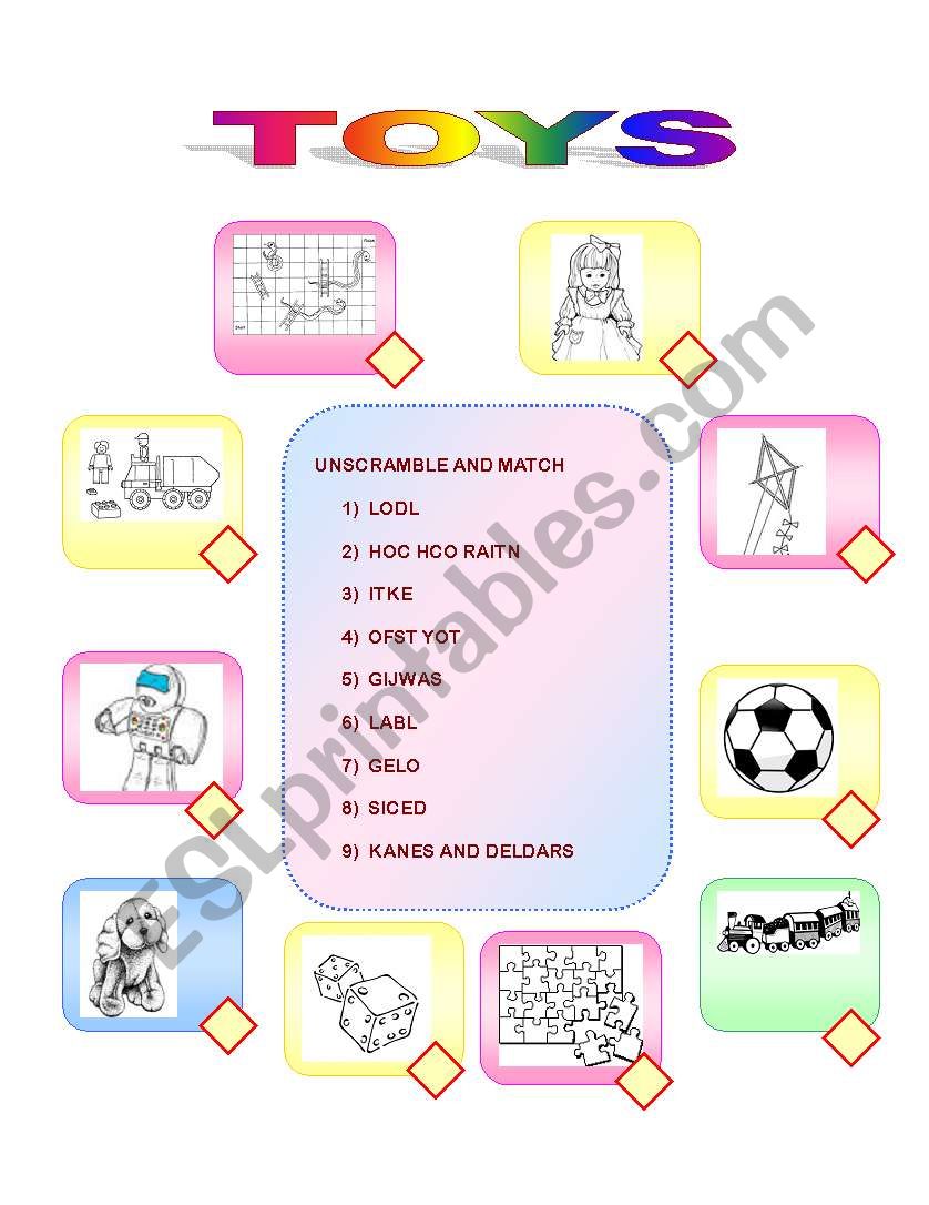 TOYS MATCH worksheet