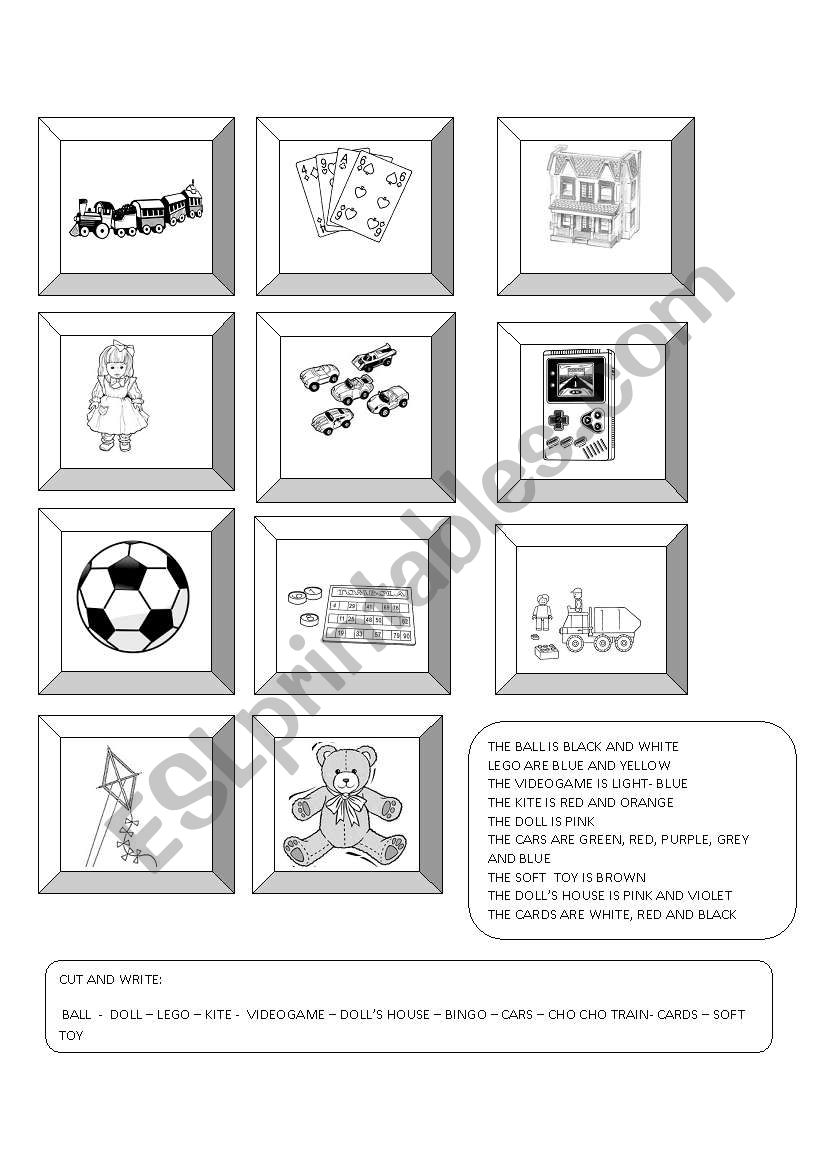 TOYS, TOYS, TOYS worksheet