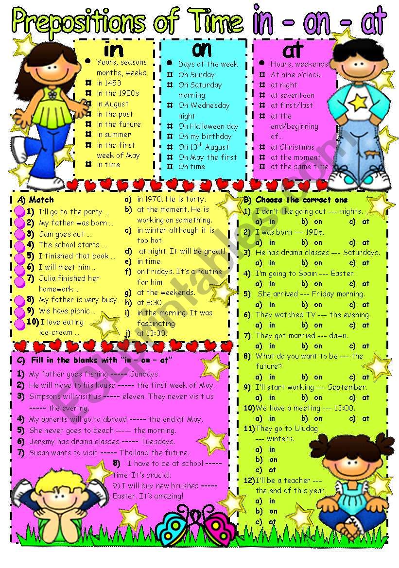 Prepositions of Time  