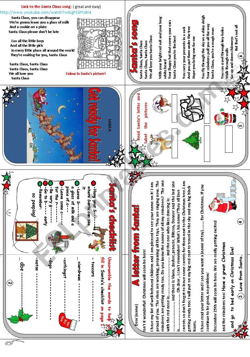 Getting ready for  Santa!  worksheet