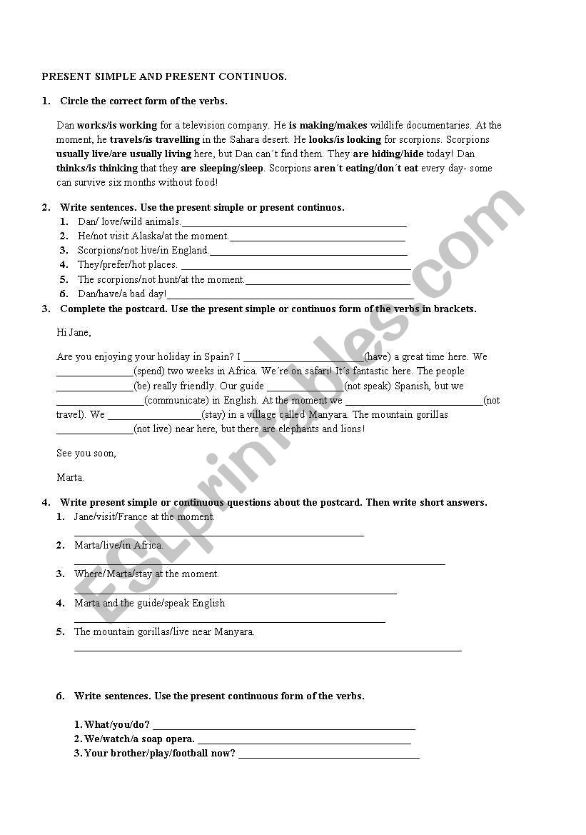 exam english worksheet