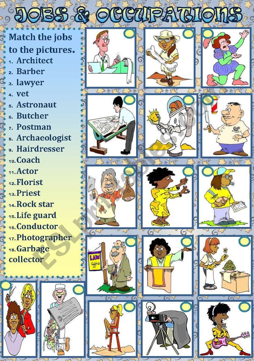 JOBS & OCCUPATIONS  worksheet