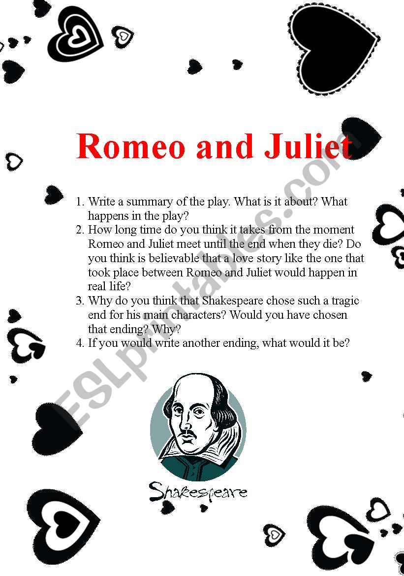 Romeo and Juliet worksheet