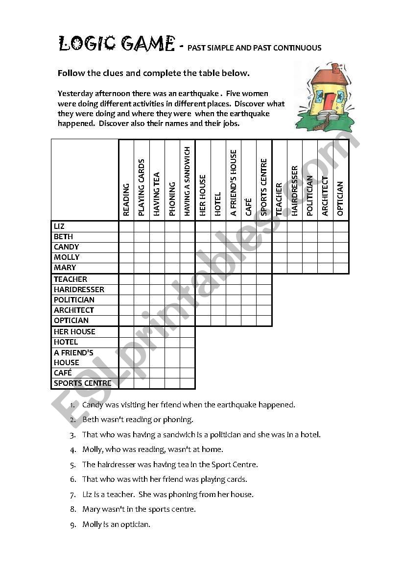 LOGIC GAME worksheet