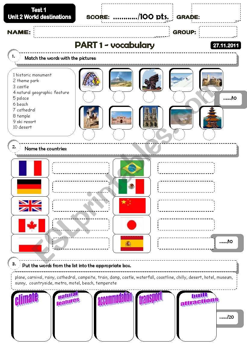 Tourism industry - a 4 page test