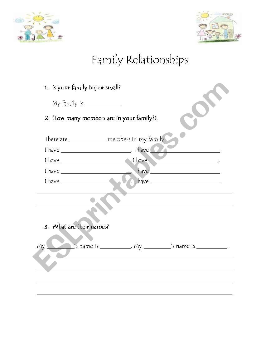 family worksheet