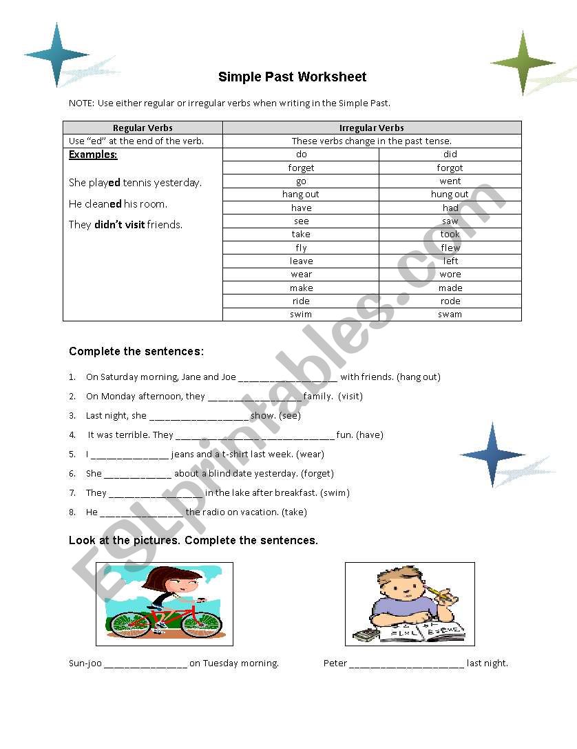 Past Simple worksheet