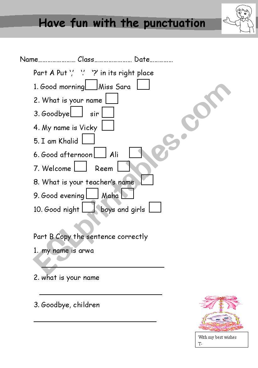 have fun with punctuation worksheet