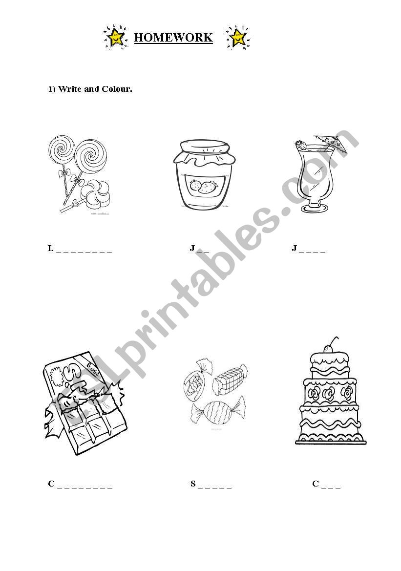Food & Drinks worksheet