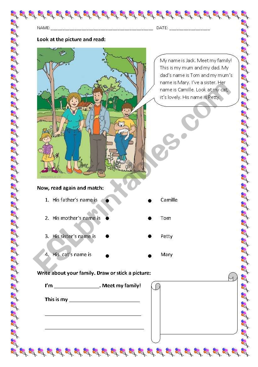 family worksheet