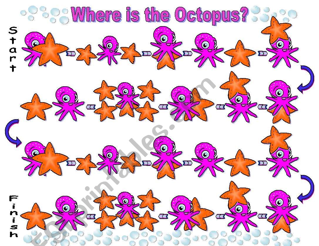 Where is the Octopus Preposition Game Board Set Part 1 of 2