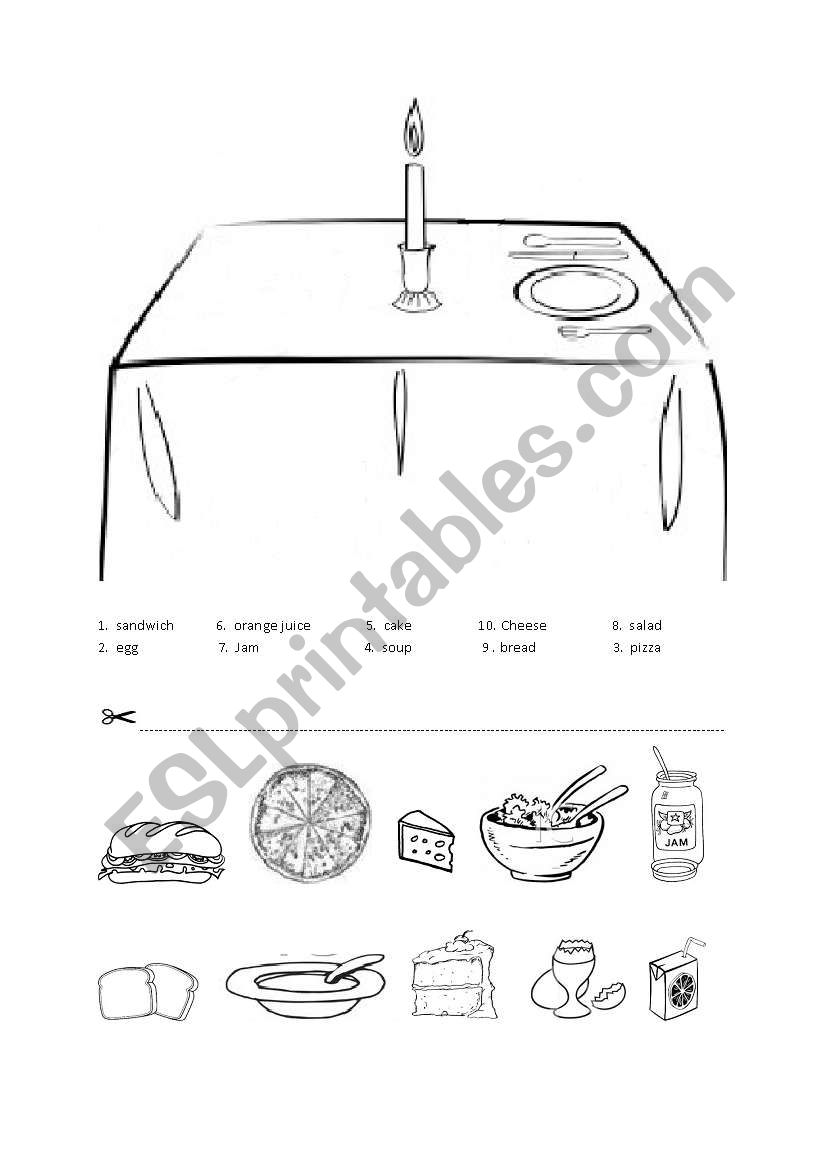 Food & Drink worksheet