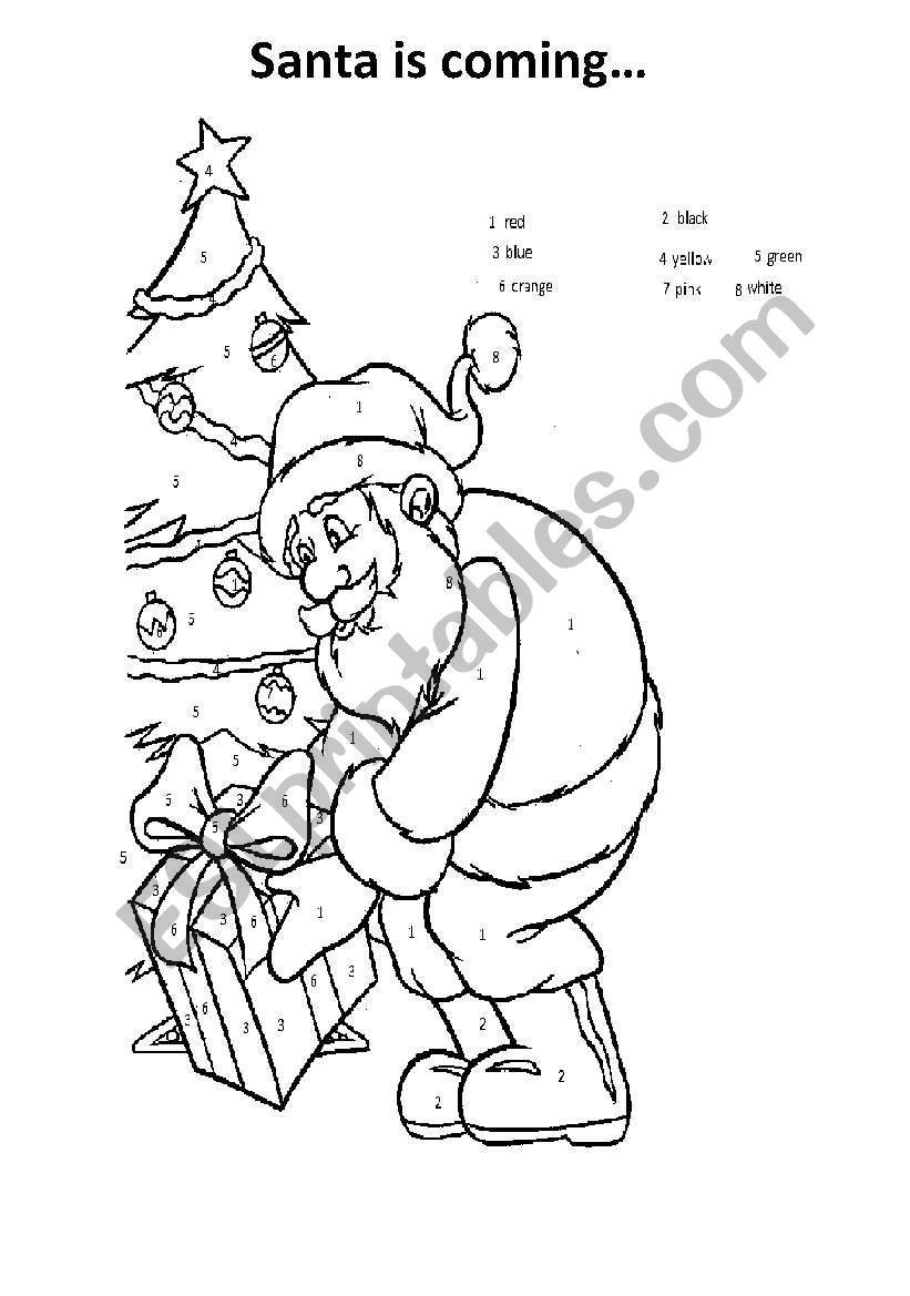 Santa is coming... worksheet