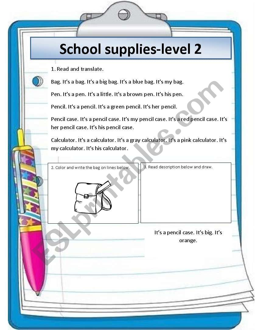 School supplies-1 and it is practice