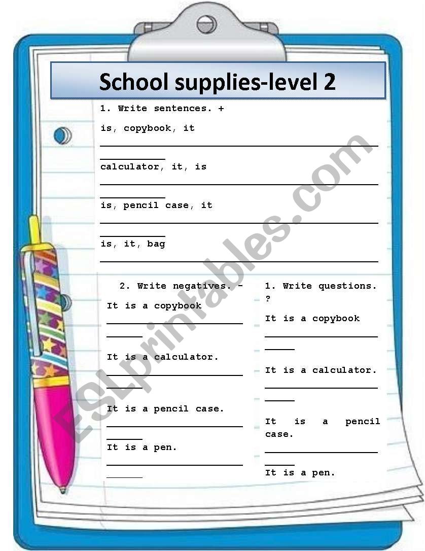 School supplies -2 and 
