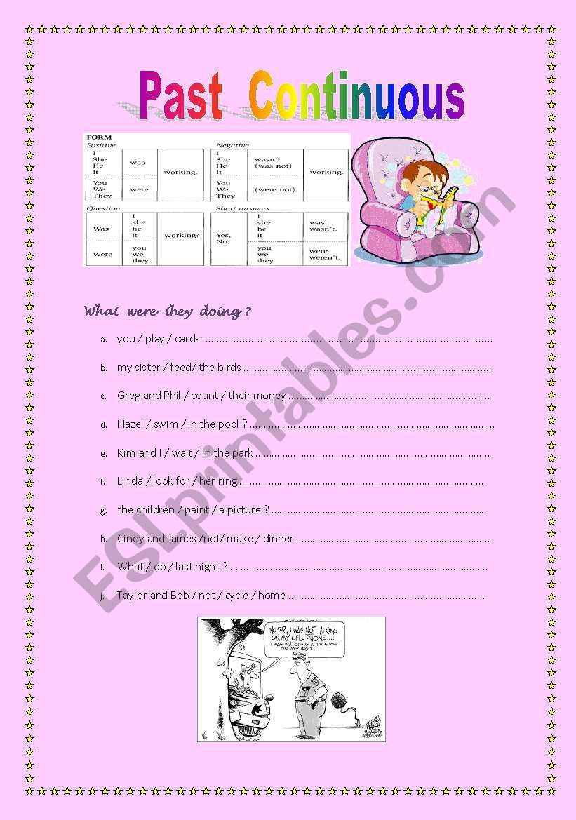 Past Continuous worksheet