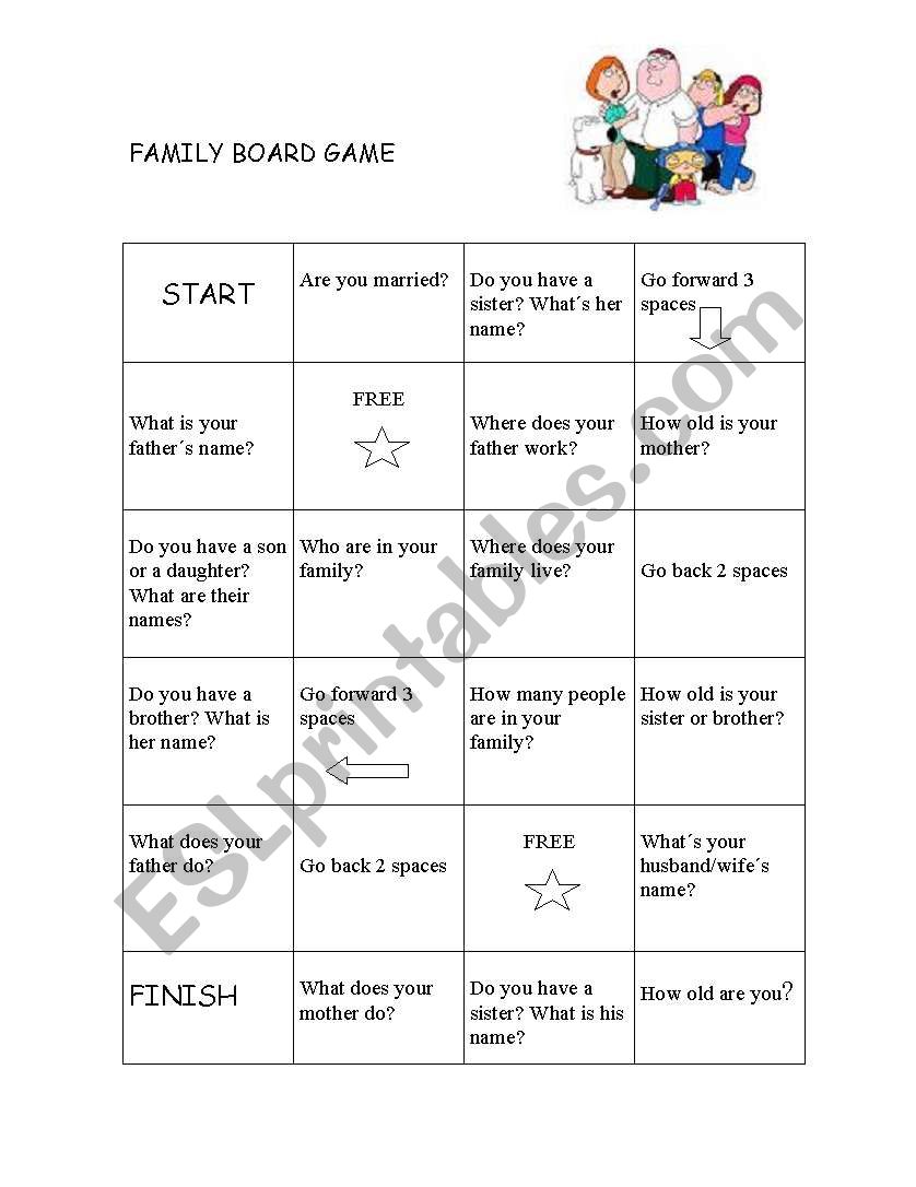 FAMILY worksheet