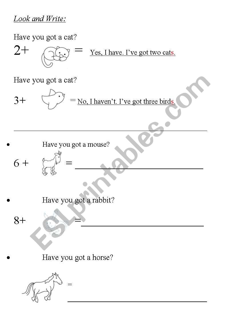 How many?  worksheet