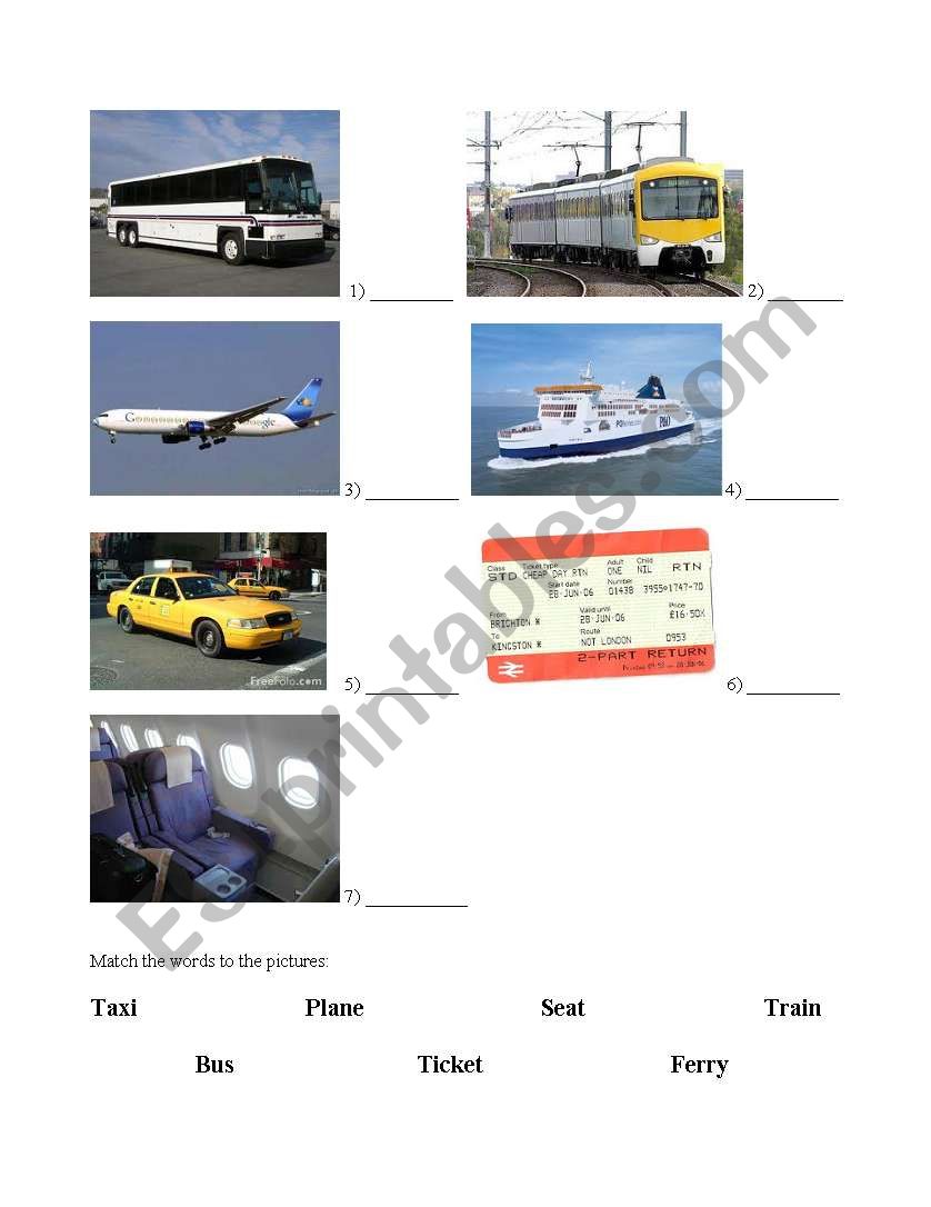 transportation vocab test (test-teach-test)