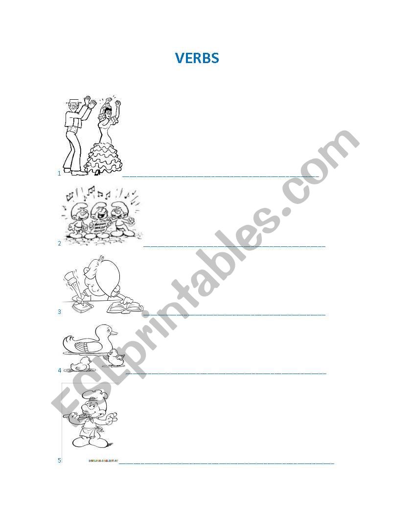 VERBS worksheet