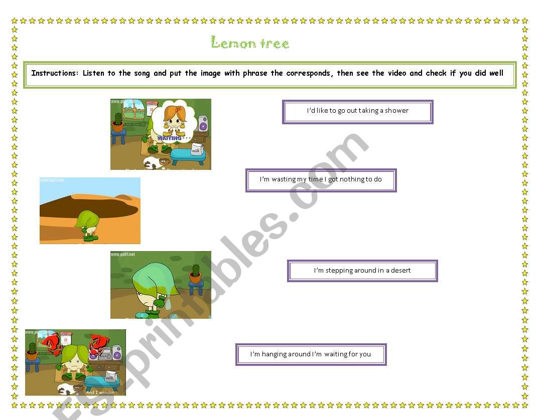 lemon tree worksheet