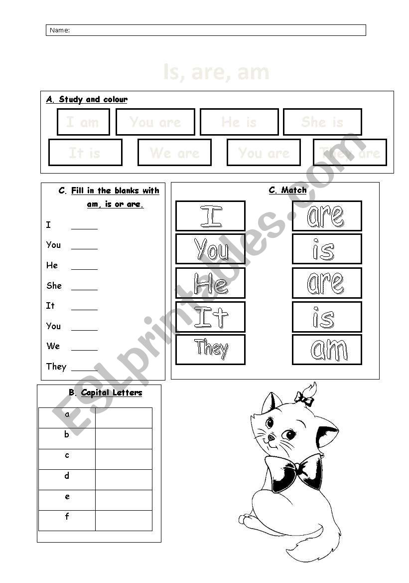 Verb to be worksheet