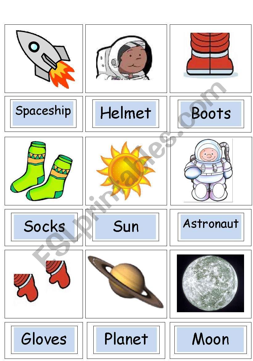 SPACE CLOTHES worksheet