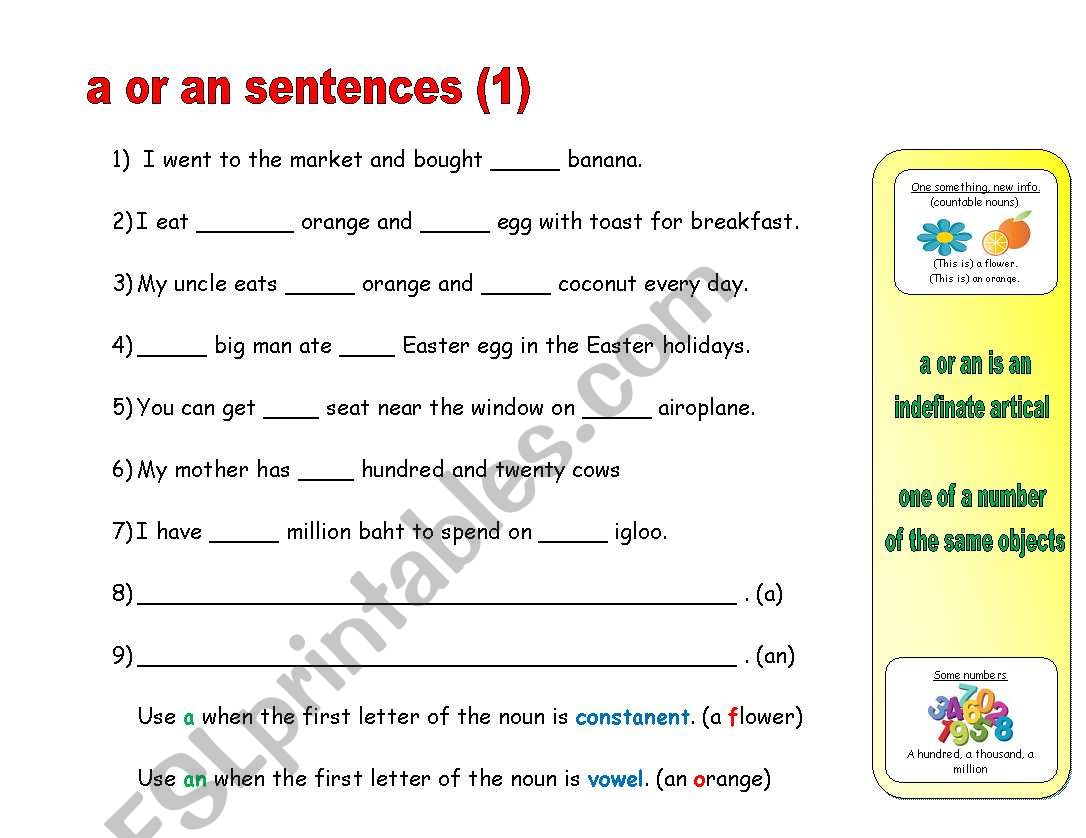 Article gap fill course worksheet