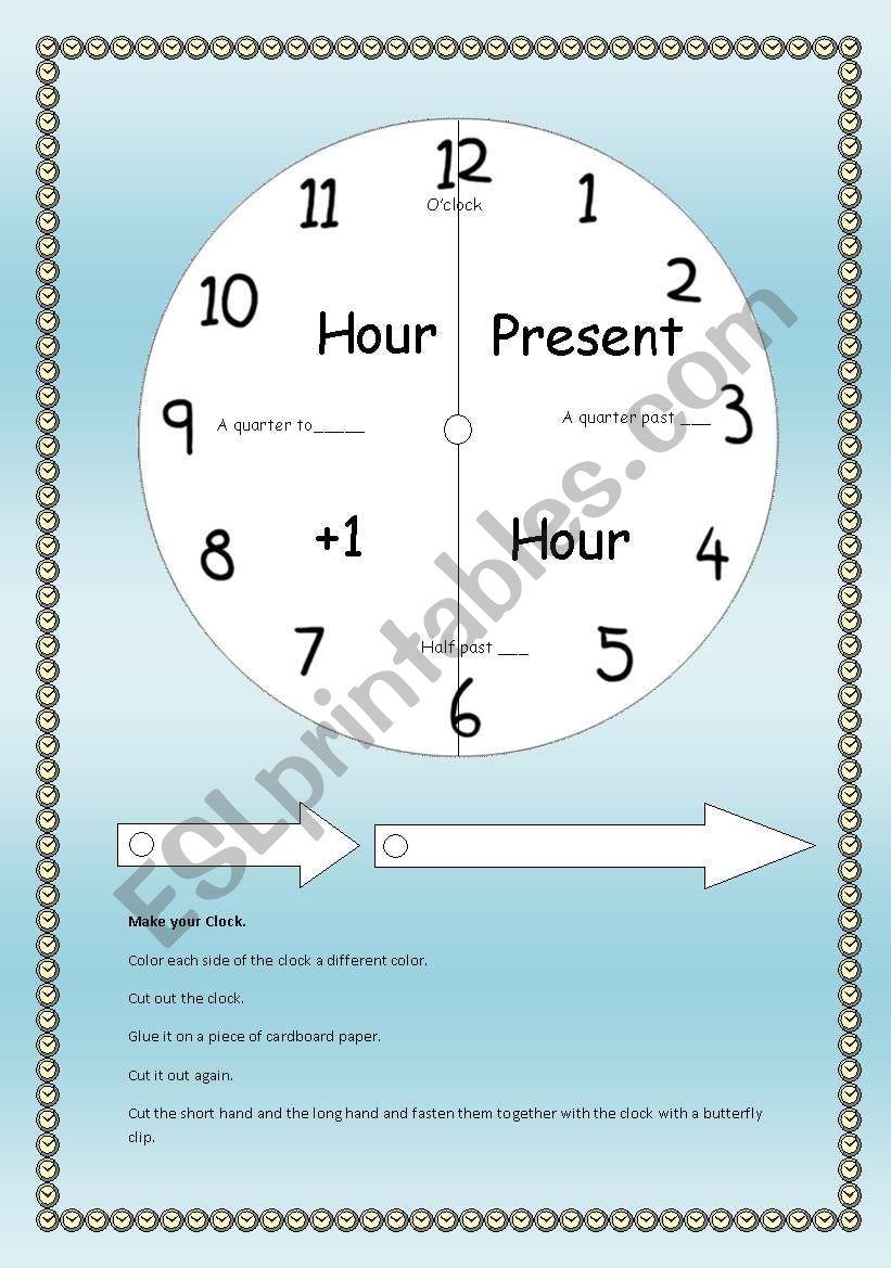 Make a Clock worksheet