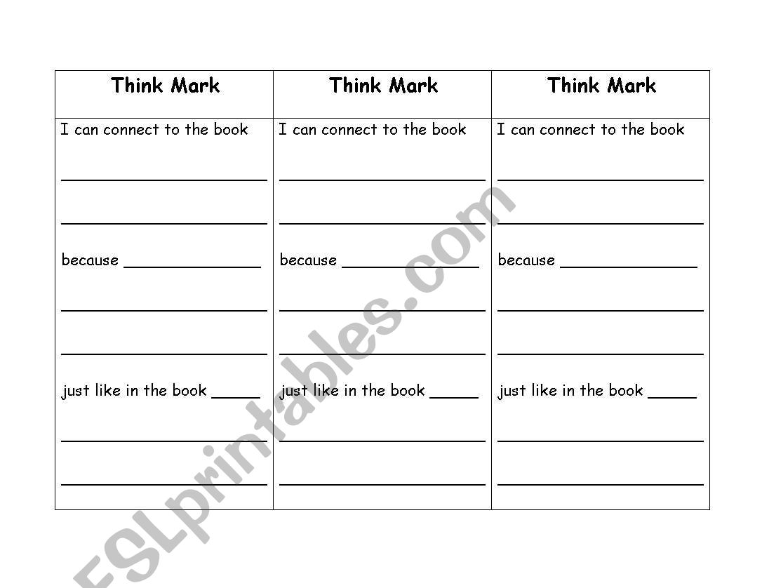 Think Mark worksheet