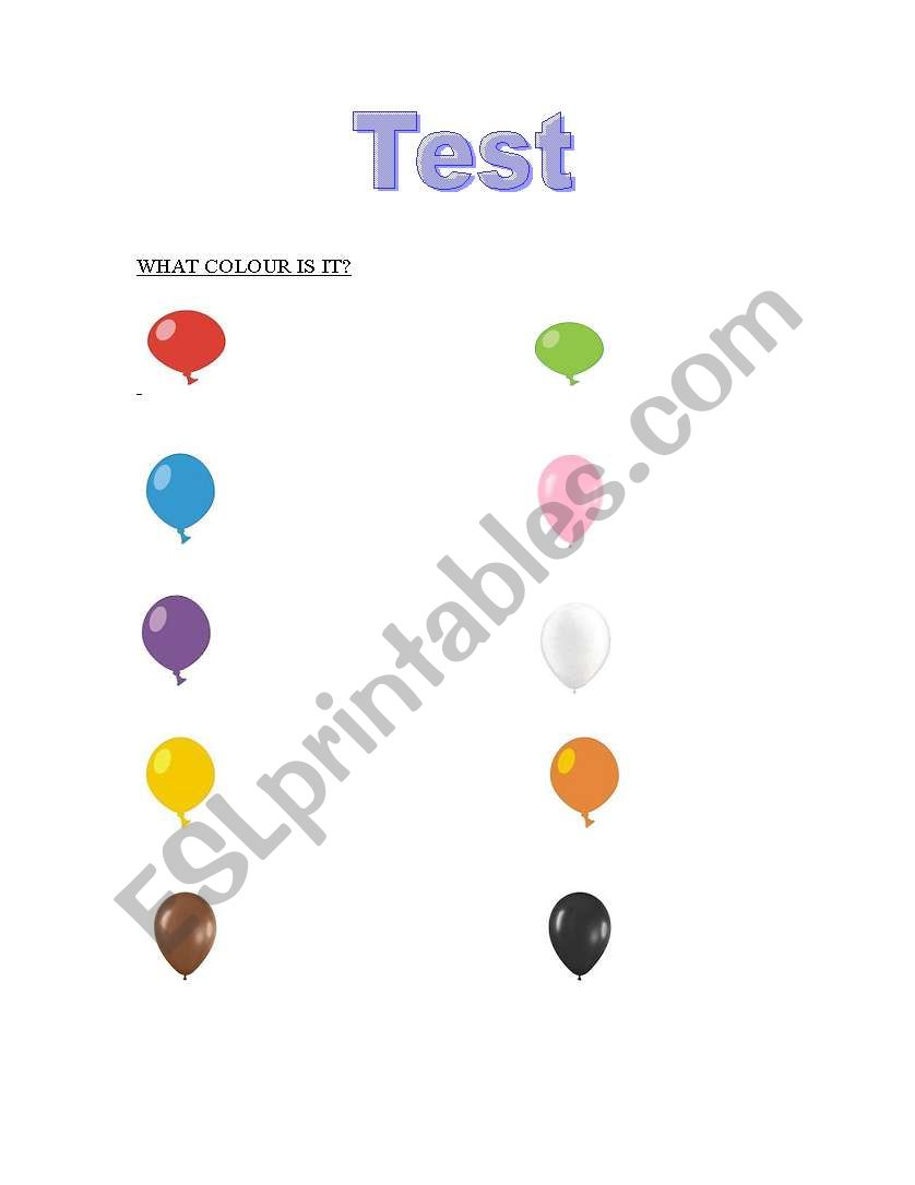 Test worksheet